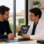 Paciente en valoración médica para saber si es candidato a injerto capilar en Córdoba