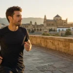 Hombre corriendo al amanecer en Córdoba tras recuperar su cabello con injerto capilar