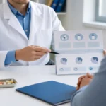 Consulta médica revisando medicamentos y suplementos antes de un injerto capilar en Córdoba