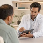 Consulta médica para pedir una segunda opinión antes de un injerto capilar en Córdoba