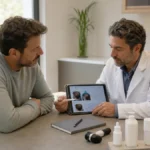 Consulta médica en Córdoba sobre tratamiento de mantenimiento después de un injerto capilar