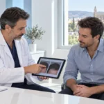 Revisión médica de entradas y primera línea 18 meses después de un injerto capilar en Córdoba